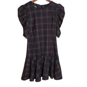 V&X Plaid Mutton Dress - Size S
